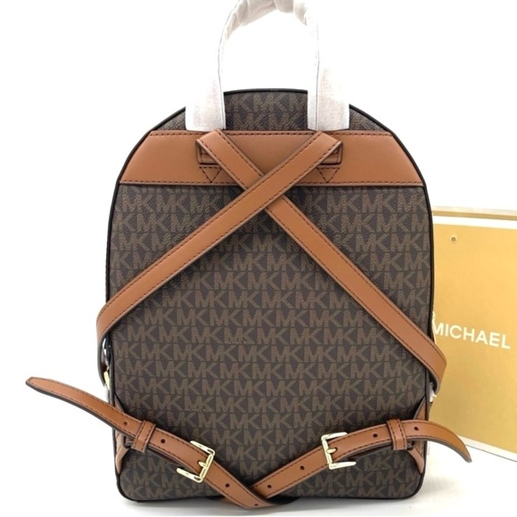 Michael Kors Medium Jaycee Zip Packet Backpack Brown - Picture 4 of 11